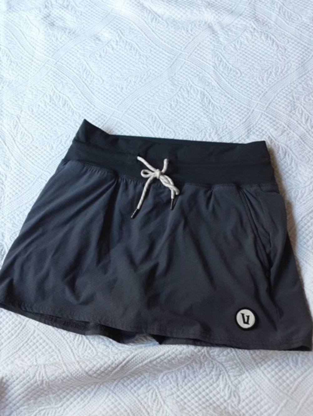 Vuori Slate Grey Skort with Drawstring